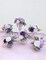 Set of 6 Purple Artificial Wedding Flower Centerpieces, Pre-Made Mini Bridesmaid Bouquets with PE & Silk Flowers, Faux Lavender Floral Arrangements for Wedding Reception Table, Bridal Shower, Home Decor
